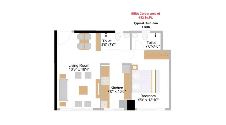 Naman-Premier-Floor-Plan-1-BHK-482-Sqft