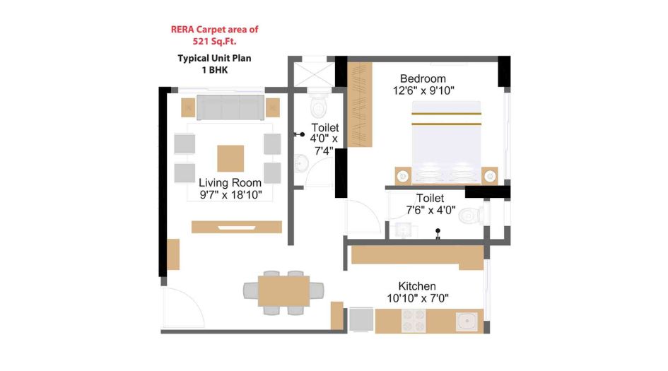 Naman-Premier-Floor-Plan-1-BHK-521-Sqft
