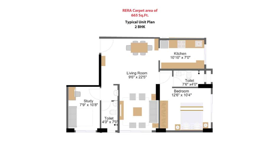 Naman-Premier-Floor-Plan-2-BHK-665-Sqft