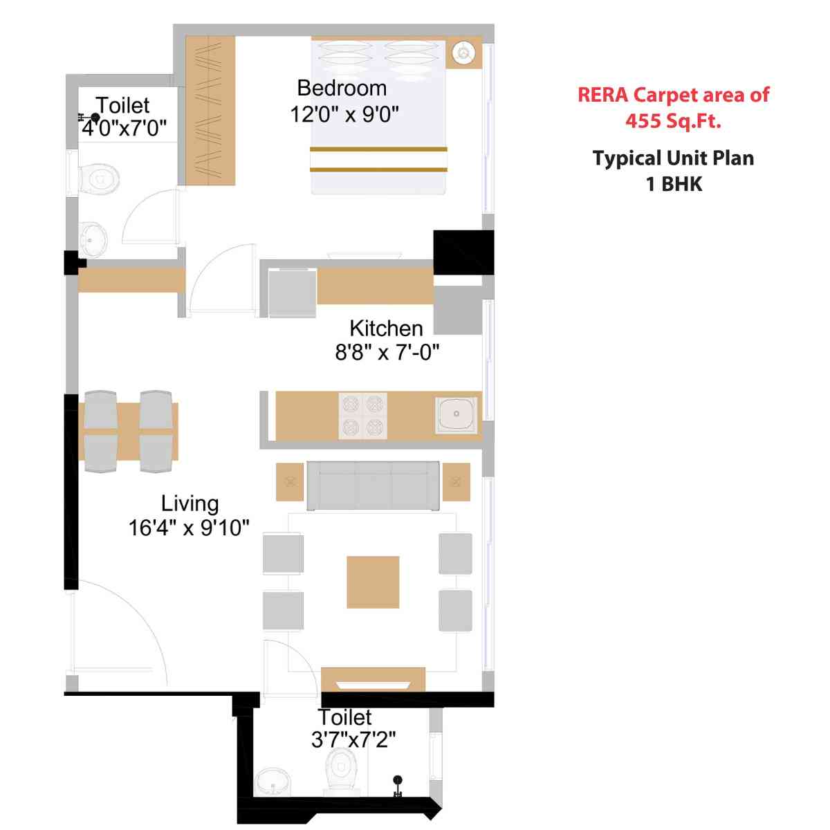 Naman-Premier-Floor-Plan-1-BHK-455-Sqft