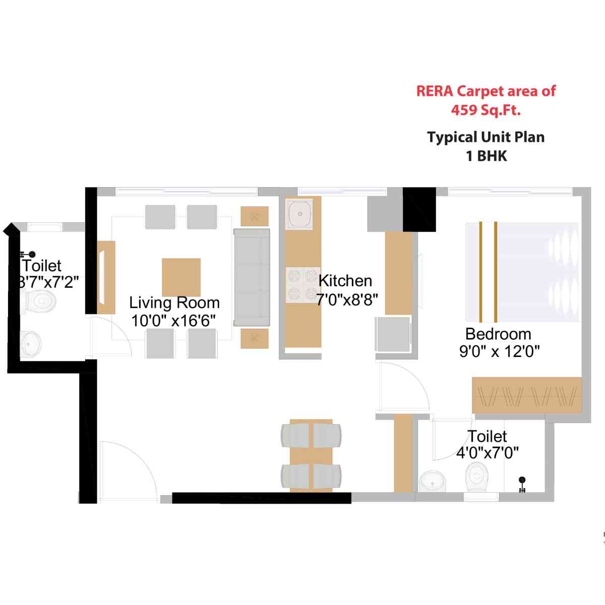 Naman-Premier-Floor-Plan-1-BHK-459-Sqft