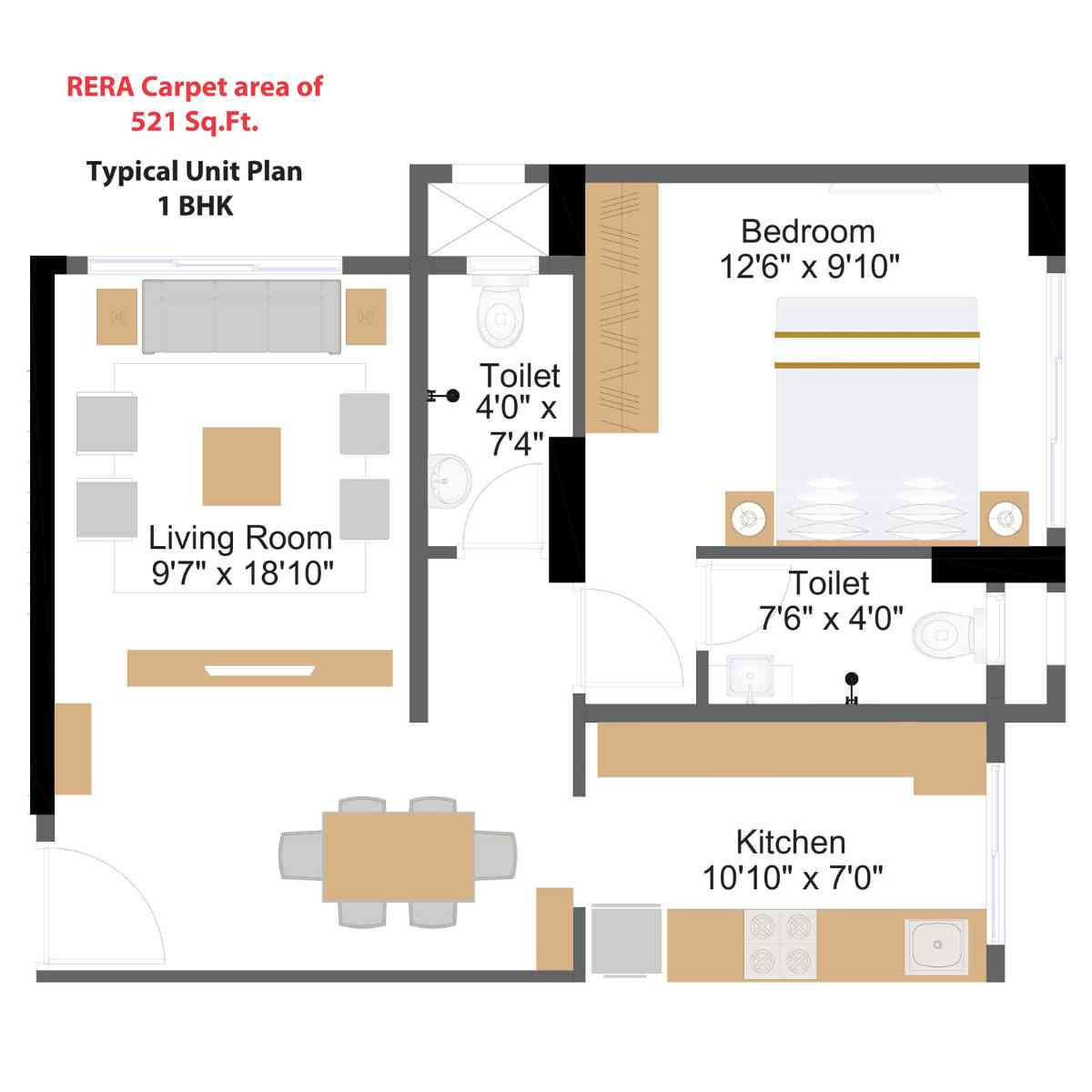 Naman-Premier-Floor-Plan-1-BHK-521-Sqft