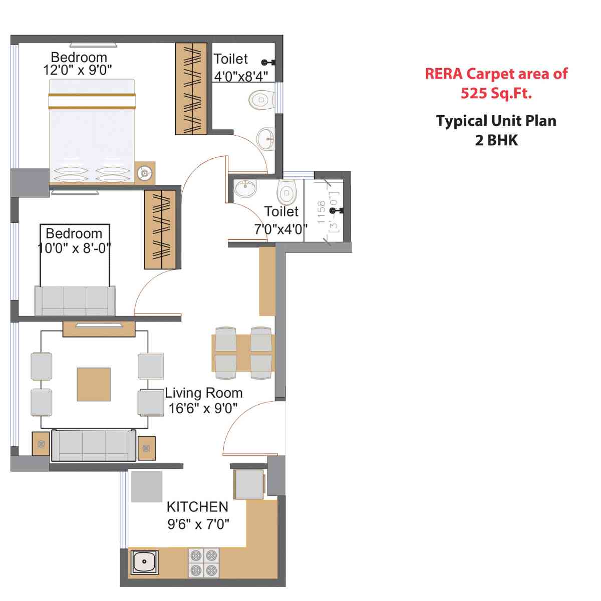 Naman-Premier-Floor-Plan-2-BHK-525-Sqft