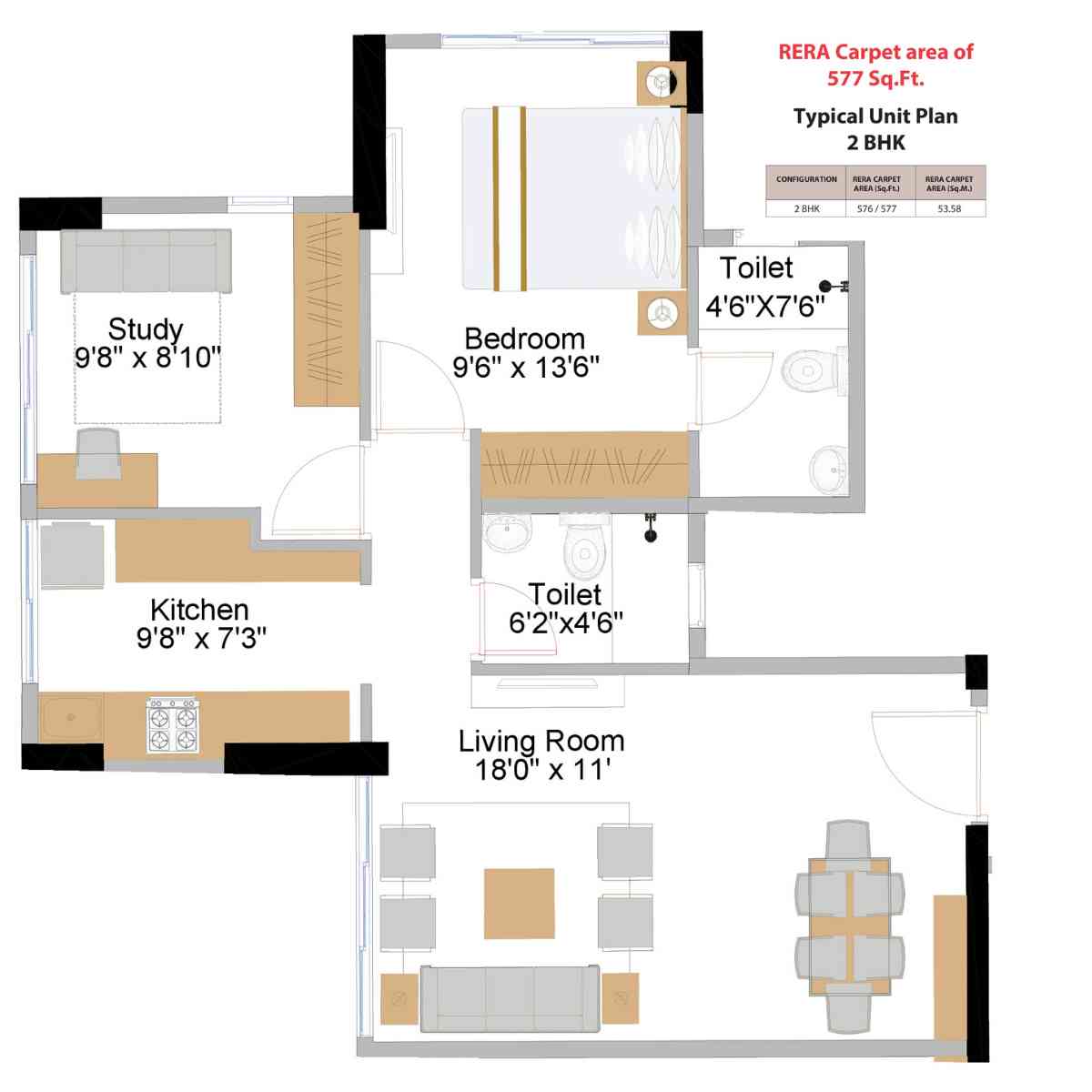 Naman-Premier-Floor-Plan-2-BHK-577-Sqft